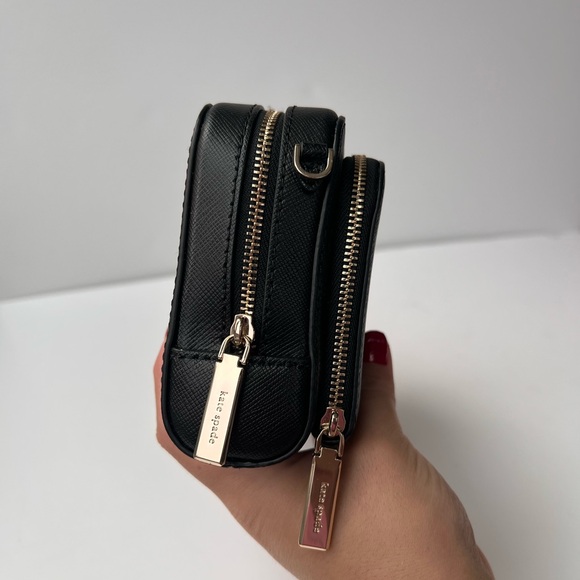 Kate Spade Staci Dual Zip Around Black Crossbody Bag - Picture 5 of 11